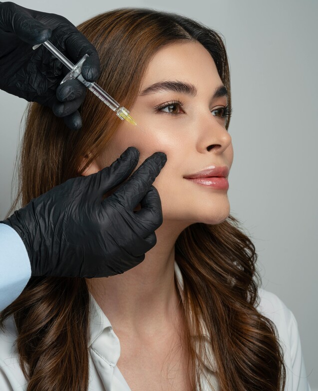 Midface filler injection by medical provider in Yuma